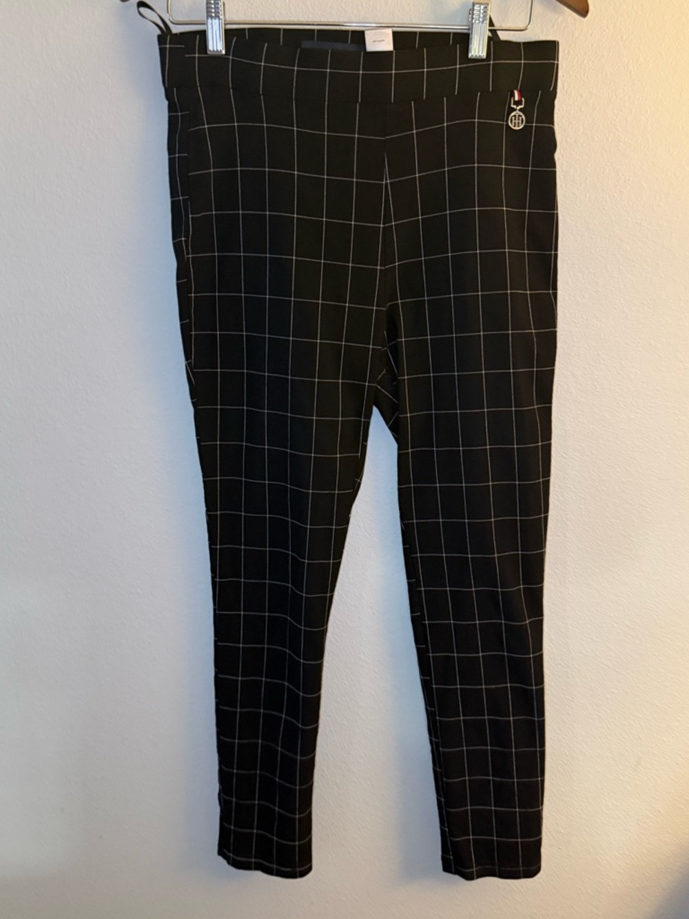 Tommy Hilfiger Black Windowpane Cropped Pants